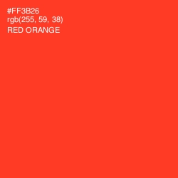 #FF3B26 - Red Orange Color Image